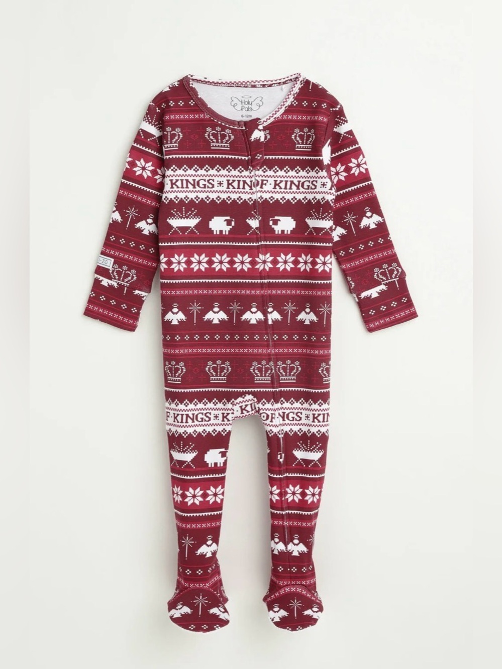 HOLY PALS King of Kings Stretch Cotton Christmas Footie - 0-3M